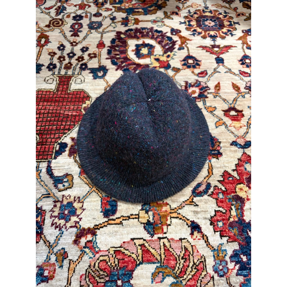 Vintage Hansen Wool Knit Bucket Hat Flecked Confetti USA Made